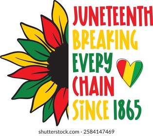 Juneteenth Breaking Every Chain Since 1865  design - Black History T-shirt Design, Black History PNG DXF EPS, Black History Quotes design, African American t-shirt design, Black History bundle