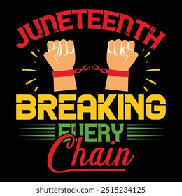 
Juneteenth breaking every chain T shirt Design Lover