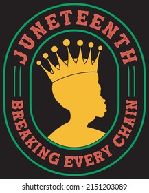 Juneteenth Breaking Every Chains T-shirt And Merchandise Design