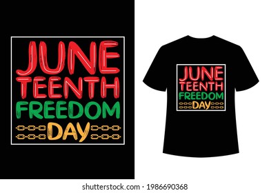 Juneteenth brush lettering typographic t-shirt design - freedom day June 19th t-shirt