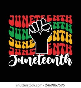 Juneteenth  Celebrate Juneteenth 1865 Black Power T-Shirt Design  