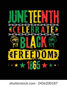 Juneteenth celebrate black freedom 1865 t shirt design, juneteenth t shirt design