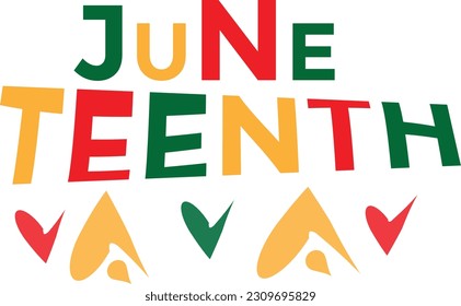 Juneteenth - Celebrate Freedom colorful vector typography design for print or use as poster, card, flyer or Banner