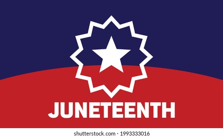 Juneteenth Celebrate Freedom Design of Banner. Independence or Emancipation day. celebrated in June 19. Vector Illustration for poster, greeting card, and background. 