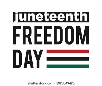 Juneteenth Celebrate Freedom. June 19, 1865. Independence and Emancipation day. Vector illustration. 