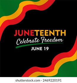 Juneteenth Celebra La Libertad. 19 de junio Plantilla para fondo, Anuncio, tarjeta, cartel