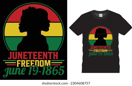 Juneteenth celebrate freedom June 19-1865 T-shirt Design Vector. Juneteenth African American Holiday Emancipation Day, shirt Design. Juneteenth day T-shirt lover, Ready for, print Banner, Poster, pod