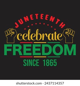 Juneteenth Celebrate Freedom Since 1865, Black Women  for Juneteenth, Emancipation Day, Black History, Black Freedom svg