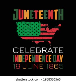 19 de junio de 1865 se celebra el día de la independencia el diseño de camisetas para el amante del diseño de camisetas del día 19 de junio.