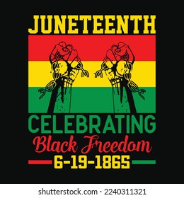 Juneteenth celebrating black freedom 1865 flag