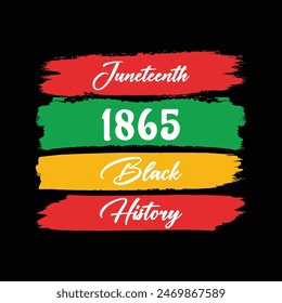 Juneteenth celebrating black freedom 1865 T-Shirt Design  