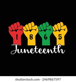 Juneteenth celebrating black freedom 1865 T-Shirt Design  