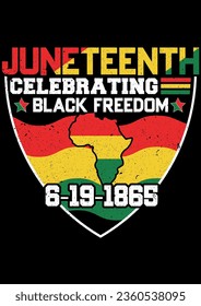 Juneteenth celebrating black freedom 6-19-1865 t-shirt design
