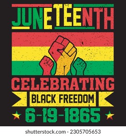 Juneteenth celebrating black freedom design