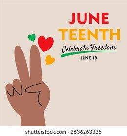 Juneteenth Celebration Freedom Day. June 19 Template for background, banner, card, poster