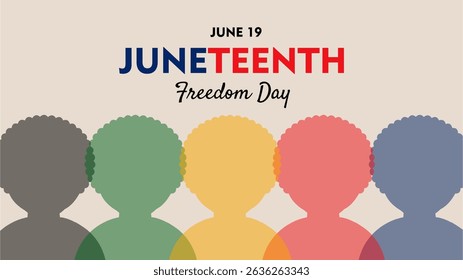 Juneteenth Celebration Freedom Day. June 19 Template for background, banner, card, poster