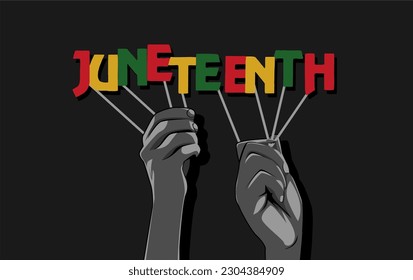 19. Juni, Feiern Freiheit, Emanzipationstag im 19. Juni, afroamerikanische Geschichte und Erbe.