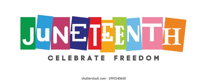 Juneteenth a Celebration of Freedom Logo. Freeish Day. June 19th. Vector Logo Illustration