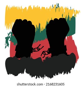 juneteenth celebration themed vector design to celebrate freedom day on june 19th