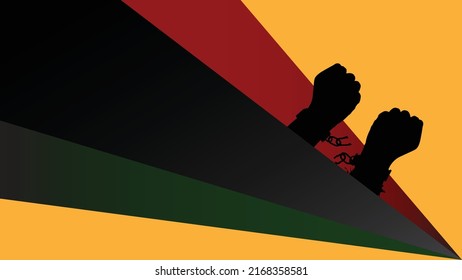 juneteenth celebration vector background with copy space area