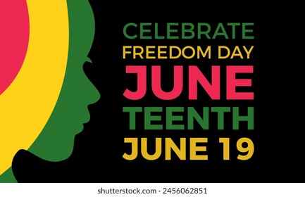 Juneteenth celebration vector illustration. African festival vector template for banner, card, background.