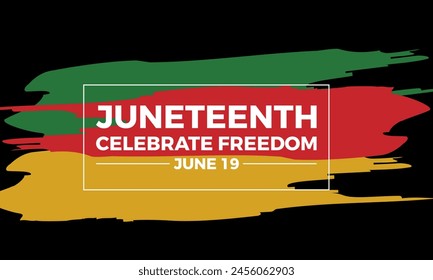 Juneteenth celebration vector illustration. African festival vector template for banner, card, background.
