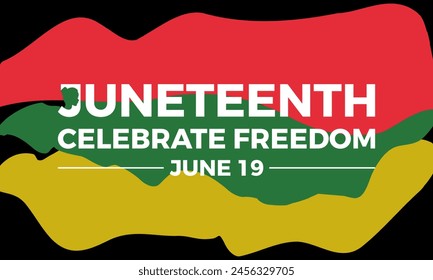 Ilustración vectorial de la celebración Juneteenth. Plantilla de Vector de festival africano para Anuncio, tarjeta, fondo.