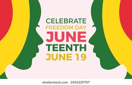 Juneteenth celebration vector illustration. African festival vector template for banner, card, background.