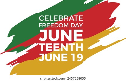 Juneteenth celebration vector illustration. African festival vector template for banner, card, background.