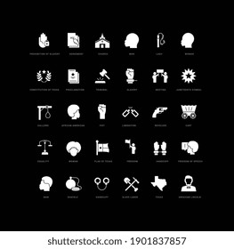 Juneteenth. Collection of perfectly simple monochrome icons for web design, app, and the most modern projects. Universal pack of classical signs for category Holidays.