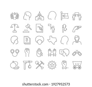 Juneteenth. Collection of perfectly thin icons for web design, app, and the most modern projects. The kit of signs for category Holidays.