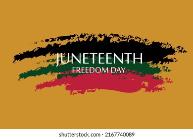 Juneteenth Color. Since 1865.  Black history month. EPS10 vector.