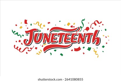 Juneteenth Confetti Celebration Vibrant Party Look