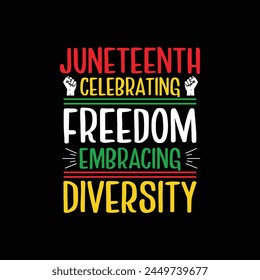 Juneteenth custom typography t shirt design, Juneteenth vector files, vector t-shirt files, t shirt cut files