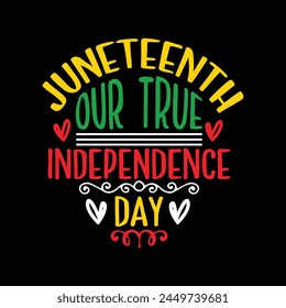 Juneteenth custom typography t shirt design, Juneteenth vector files, vector t-shirt files, t shirt cut files