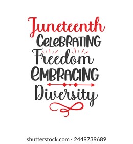 Juneteenth custom typography t shirt design, Juneteenth vector files, vector t-shirt files, t shirt cut files