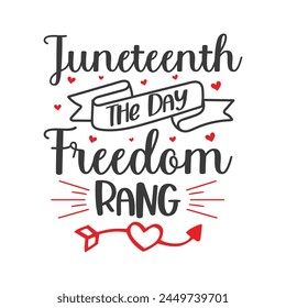 Juneteenth custom typography t shirt design, Juneteenth vector files, vector t-shirt files, t shirt cut files