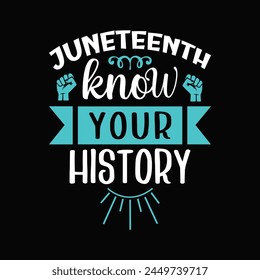 Juneteenth custom typography t shirt design, Juneteenth vector files, vector t-shirt files, t shirt cut files