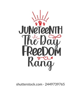 Juneteenth custom typography t shirt design, Juneteenth vector files, vector t-shirt files, t shirt cut files