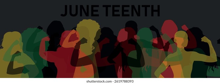 Juneteenth Day 2025 banner. Freedom or Emancipation day. Annual american holiday. Poster, greeting card, banner and background