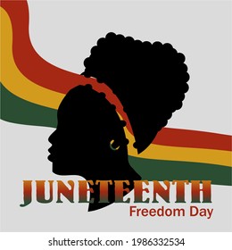 Juneteenth Day, African-American Independence Day, June 19. Day of freedom and emancipation
