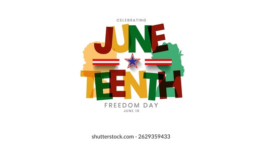 Juneteenth Day, African-American Independence Day, June 19. Juneteenth Celebrate Black Freedom. vector illustration.