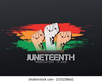 Juneteenth Day. Annual African-American Holiday, Freedom And Emancipation Day In 19 June