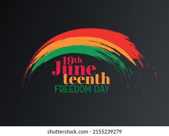 Juneteenth day. Annual African-American holiday, Freedom and emancipation day in 19 june