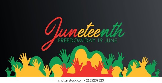 Juneteenth day. Annual African-American holiday, Freedom and emancipation day in 19 june