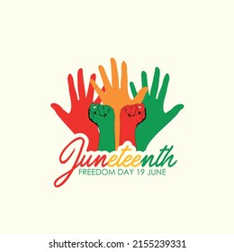 Juneteenth day. Annual African-American holiday, Freedom and emancipation day in 19 june