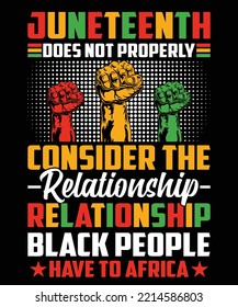 Juneteenth day black history equality culture African American independence t-shirt design