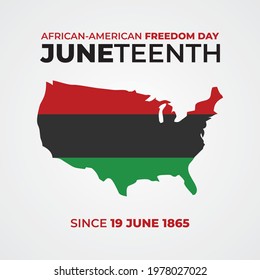 Juneteenth Day, celebration freedom, emancipation day in 19 june, African-American history and heritage.