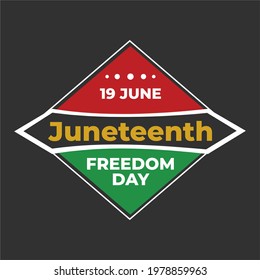 Juneteenth Day, celebration freedom, emancipation day in 19 june, African-American history and heritage.