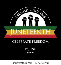 Juneteenth Day, celebration freedom, emancipation day in 19 june, African-American history and heritage.